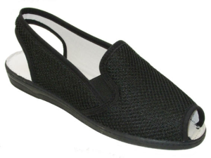SANDALIA ELASTICOS REJILLA D.F NEGRO