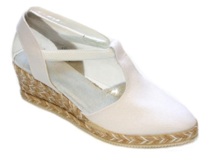 SANDALIA ELASTICO PARIS YUTE BICOLOR BLANCO