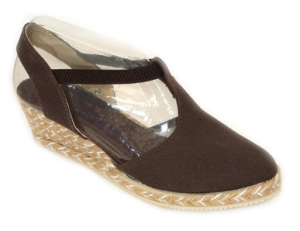 SANDALIA ELASTICO PARIS YUTE BICOLOR CHOCOLATE