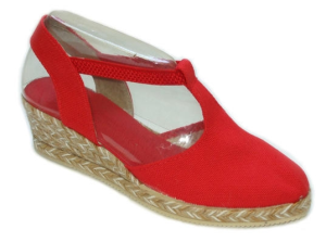 SANDALIA ELASTICO PARIS YUTE BICOLOR ROJO