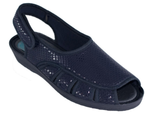 SANDALIA VELCRO ARAÑA LYCRA ESPEJO AZUL