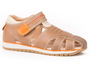 SANDALIA PIEL VELCRO TAUPE