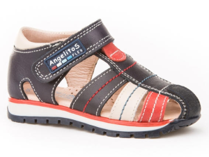 SANDALIA PIEL VELCRO MARINO
