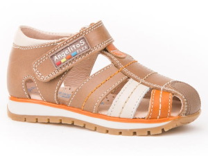 SANDALIA PIEL VELCRO TAUPE