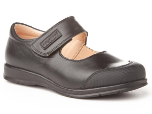 MERCEDITAS PIEL VELCRO PUNTERA NEGRO
