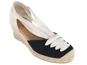 VALENCIANA CINTAS PLANTA PIEL GEL CUÑA YUTE 4 C. NEGRO