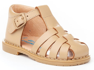 SANDALIA HEBILLA PIEL CAMEL
