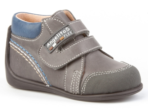 BOTIN SPORT PIEL VELCRO GRIS