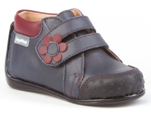 BOTIN SPORT PIEL VELCRO ADORNO FLOR MARINO