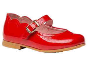 MERCEDITAS HEBILLA PIEL CHAROL F. PIEL ROJO