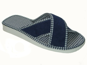 TIRAS CRUZADAS RIZO LISO- VICHY (BOLSA) MARINO