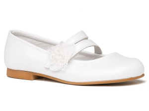 FRANCESITA PIEL NACARADO VELCRO ADORNO F.PIEL BLANCO NACARADO