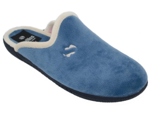 CHINELA SUAPEL RIBETE "S" BORDADO AZUL DUKE