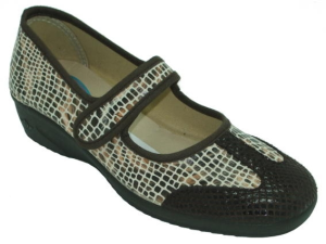 MERCEDITAS VELCRO APLIQUE SAURIO MARRON-COBRE