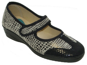 MERCEDITAS VELCRO APLIQUE SAURIO NEGRO