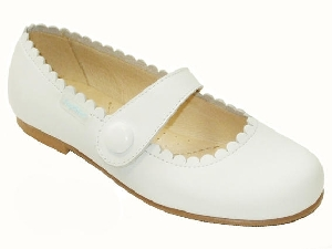 MERCEDITAS PIEL VELCRO F.PIEL BLANCO
