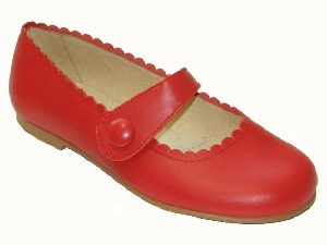 MERCEDITAS PIEL VELCRO F.PIEL ROJO
