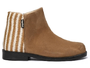 BOTIN CREMALLERA MIXTO SERRAJE RAYAS TAUPE