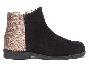 BOTIN CREMALLERA MIXTO SERRAJE GLITTER MARINO