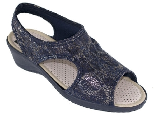 SANDALIA DIAMANTE DOBLADA CASCABEL AZUL