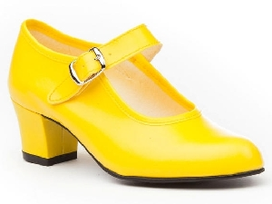 ZAPATO FLAMENCA SINTETICO AMARILLO