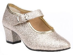 ZAPATO FLAMENCA FANTASIA GLITTER PLATINO