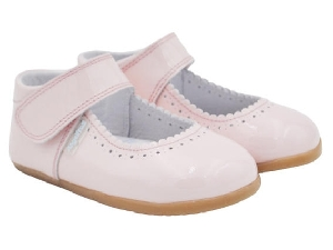 RESPETUOSO MERCEDITAS CHAROL/METALIZADO VELCRO ROSA