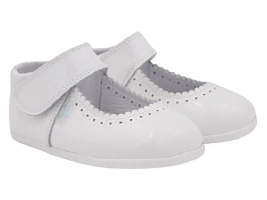 RESPETUOSO MERCEDITAS CHAROL/METALIZADO VELCRO BLANCO