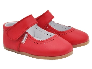 RESPETUOSO MERCEDITAS PIEL VELCRO ROJO
