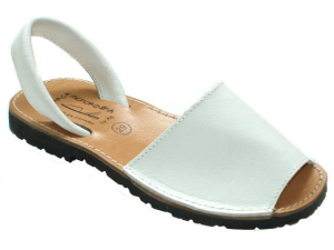 SANDALIA MENORQUINA PIEL BLANCO