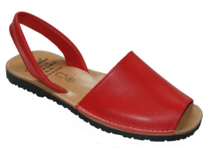 SANDALIA MENORQUINA PIEL ROJO