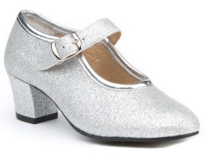 ZAPATO FLAMENCA FANTASIA GLITTER PLATA