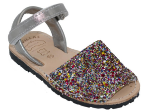 MENORQUINA VELCRO-PULSERA GLITTER PLANTILLA MULTICOLOR