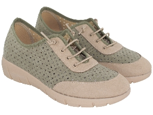 BLUCHER PEKIN SUEDE 15 SERRUJO PICADO KAKI
