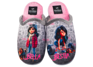 CHINELA SUAPEL "BELLA Y BESTIA" I.D. GRIS