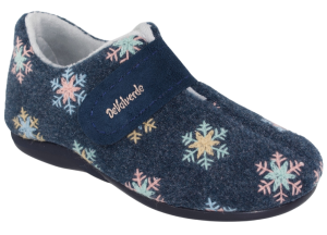 BOTIN PICOS "NIEVE" BORDADO MARINO