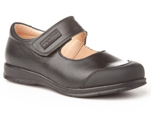 MERCEDITAS PIEL VELCRO PUNTERA NEGRO