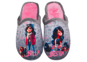 CHINELA SUAPEL "BELLA Y BESTIA" I.D. GRIS